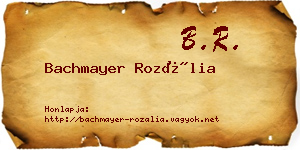 Bachmayer Rozália névjegykártya
